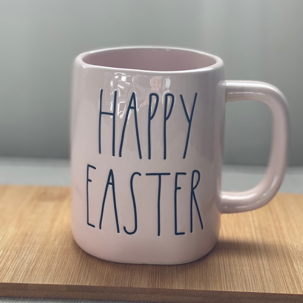 Rae Dunn Light Pink HAPPY EASTER Mug